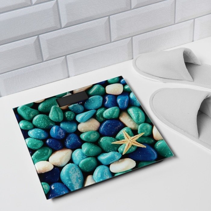 Весы напольные Luazon LVE-005 Весы напольные Luazon LVE-005 "Камни", электронные, до 180 кг, 2хAAА (не в комплекте)