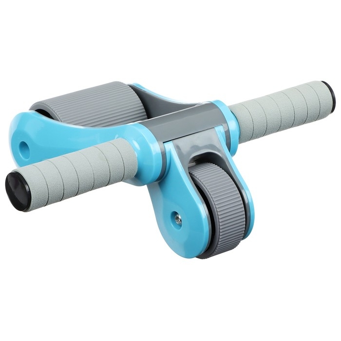 Ролик для пресса ONLYTOP, 33х24х24 см, с ковриком, цвет серый/голубой