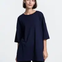 Футболка унисекс оверсайз Crosstown, темно-синяя, размер M