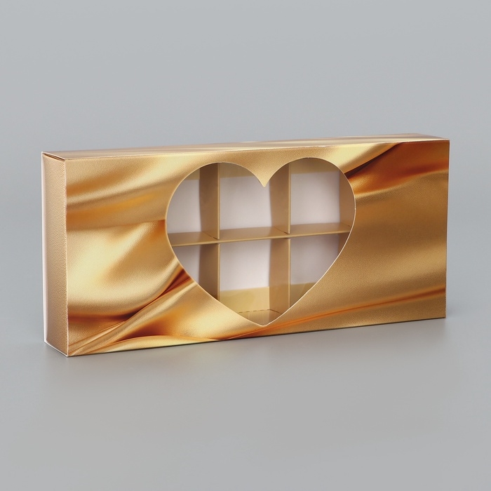 Коробка складная для 10 конфет Коробка складная для 10 конфет "Тебе с любовью", 9,8 х 22 х 3,5 см. Кондитерская упаковка