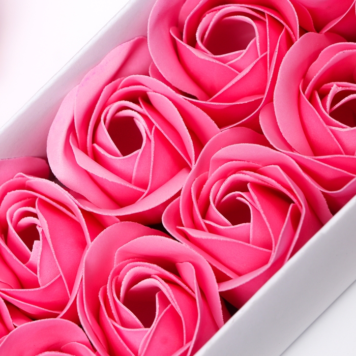 Мыльные розочки, розовые, набор 10 шт.