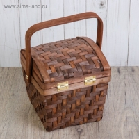 Сундук «Плетёнка», с замком, 16×16×25 см, шпон Сундук «Плетёнка», с замком, 16×16×25 см, шпон