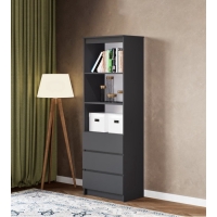 Стеллаж Мадера, 604х370х1800, Графит