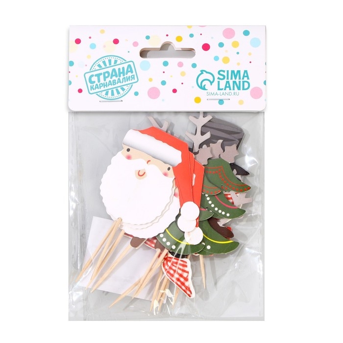 Шпажки для канапе «Новогодние», набор 12 шт. Шпажки для канапе «Новогодние», набор 12 шт.