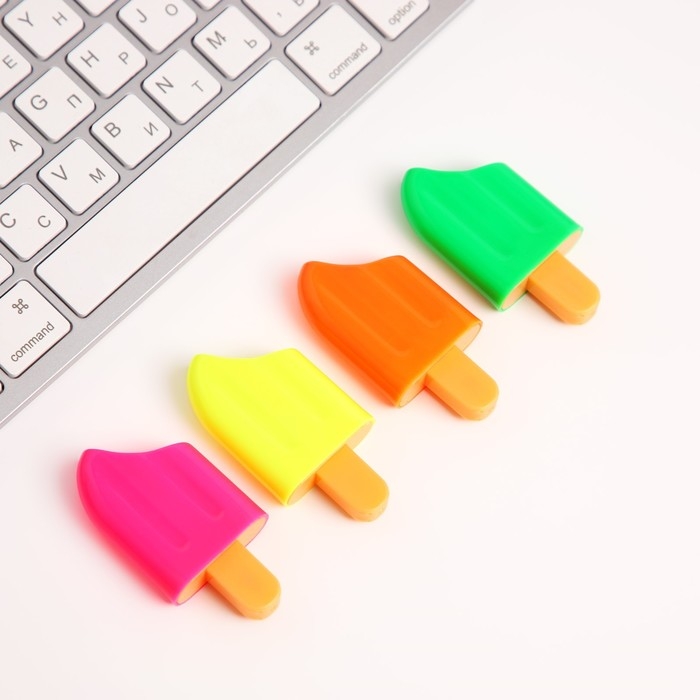 Набор текстовыделителей &laquo;Вкусняшки для настоящей няшки&raquo;, МИКС 4 штуки.