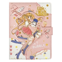 Записная книжка подарочная, А6, 100 листов, цветной блок, с фигурным хлястиком на магните, "Аниме", МИКС