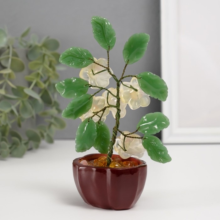 Сувенир бонсай Сувенир бонсай "Цветочное дерево" жёлтый 5 цветков 7х5,2х13 см