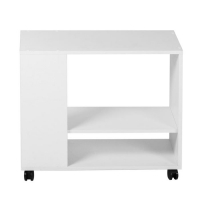 Стол журнальный Бруно на колесиках, 700х350х600, Белый Стол журнальный Бруно на колесиках, 700х350х600, Белый