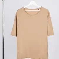 Футболка оверсайз унисекс Vozduh, бежевая, размер M/L