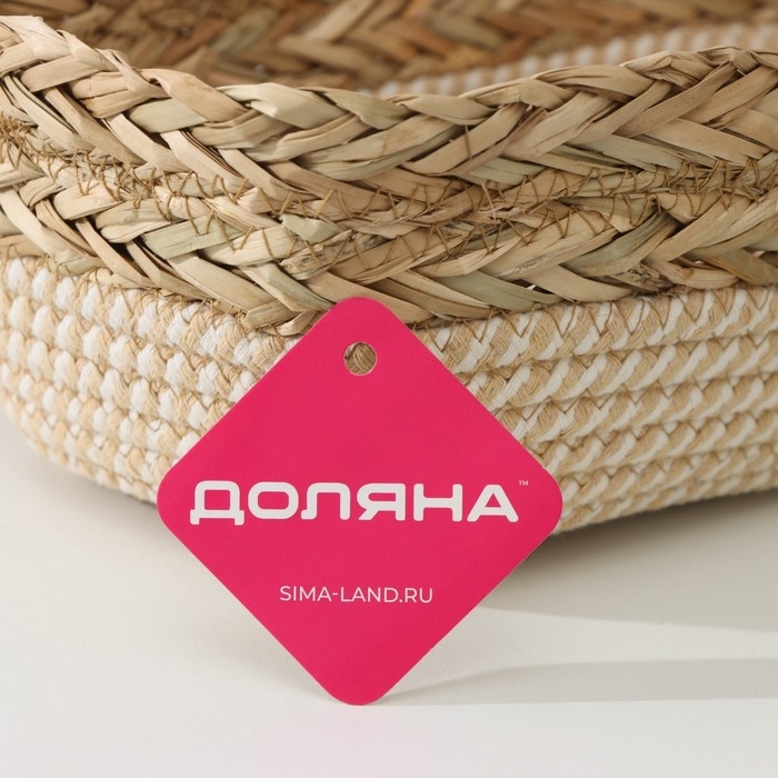 Корзина для хранения плетёная ручной работы Доляна &laquo;Рита&raquo;, 28&times;18&times;9 см, цвет коричневый