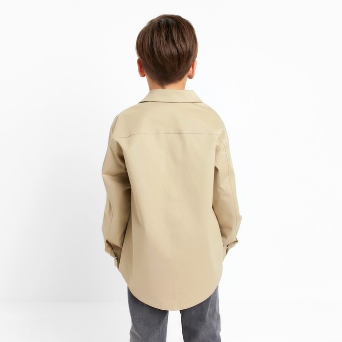 Рубашка джинсовая детская KAFTAN размер 32 (110-116 см), цвет бежевый