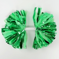 Помпон 1шт, цвет  зеленый, фольга