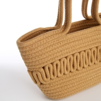 Сумка женская плетёная без застёжки, цвет бежевый Сумка женская плетёная без застёжки, цвет бежевый