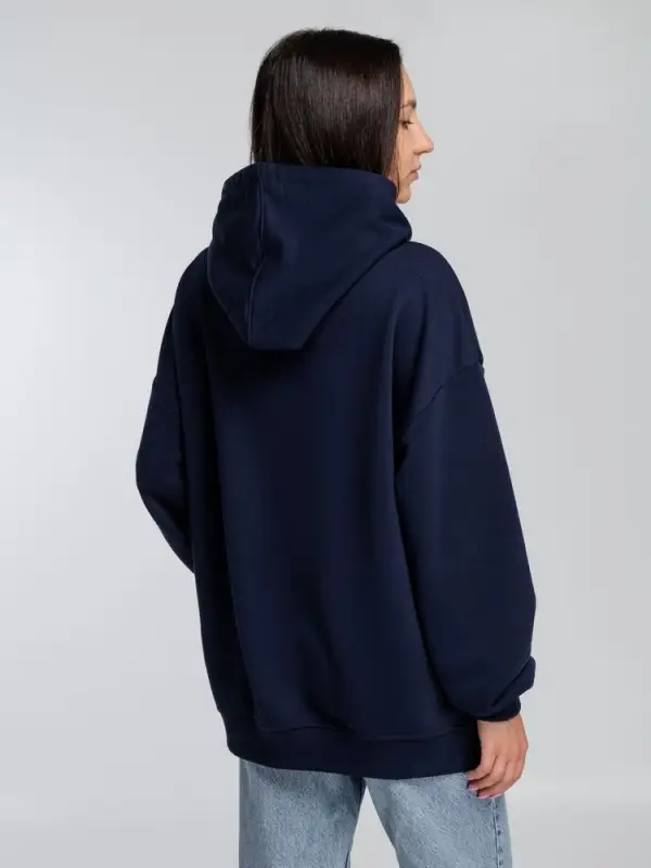 Худи оверсайз Kulonga Comfort, темно-синее, размер M/L
