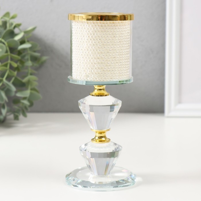 Подсвечник стекло на 1 свечу d=4 см Подсвечник стекло на 1 свечу d=4 см"Марсель" 7х7х17 см