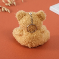 Брелок текстиль "Мишка с бежевым бантиком" 9х6х9,5 см Брелок текстиль "Мишка с бежевым бантиком" 9х6х9,5 см