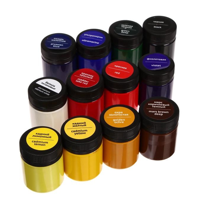 Гуашь художественная набор 12 цветов х 40 мл, Гамма Гуашь художественная набор 12 цветов х 40 мл, Гамма "Старый мастер", 301220202