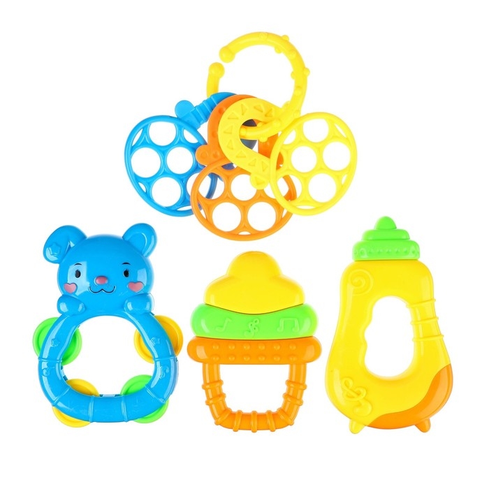 Набор погремушек &laquo;Яркое настроение&raquo;, 4 шт., Крошка Я