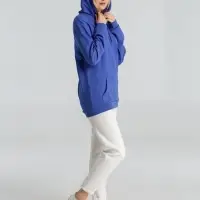Толстовка с капюшоном унисекс Hoodie, ярко-синий меланж, размер M