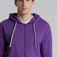 Толстовка на молнии с капюшоном Unit Siverga, фиолетовая, размер XL