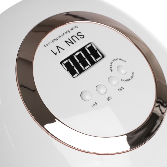 Лампа для гель Luazon LUF-12, UV/LED, 168 Вт, 42 диода, таймер 10/30/60/99 с, бело-золотая Лампа для гель Luazon LUF-12, UV/LED, 168 Вт, 42 диода, таймер 10/30/60/99 с, бело-золотая