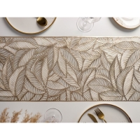 Дорожка на стол Доляна &laquo;Листопад&raquo;, 30&times;150 см, цвет золотой