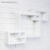 Набор полок 1+2 белые, большая 40*30см, 2 средних 25*15см