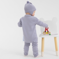 Комбинезон детский вязаный MINAKU, рост 86-92, цвет серо-голубой