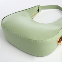 Сумка женская багет на молнии, цвет зелёный