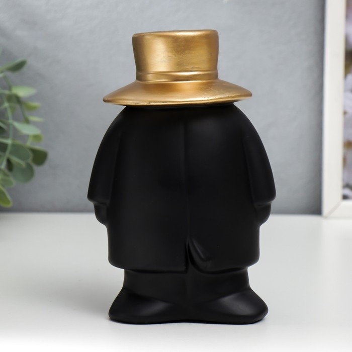 Сувенир полистоун Сувенир полистоун "Мистер Инкогнито полный" чёрный с золотом 18х11х9см