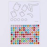 Копилка на новый год для декорирования стразами и фольгой &laquo;Дедушка и зверята&raquo;, новогодний набор для творчества