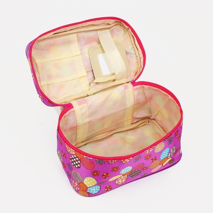 Косметичка на молнии, цвет сиреневый