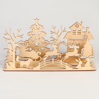 Новогодние заготовки для творчества. Украшение для дома &laquo;Новый год! Оленья упряжка&raquo;