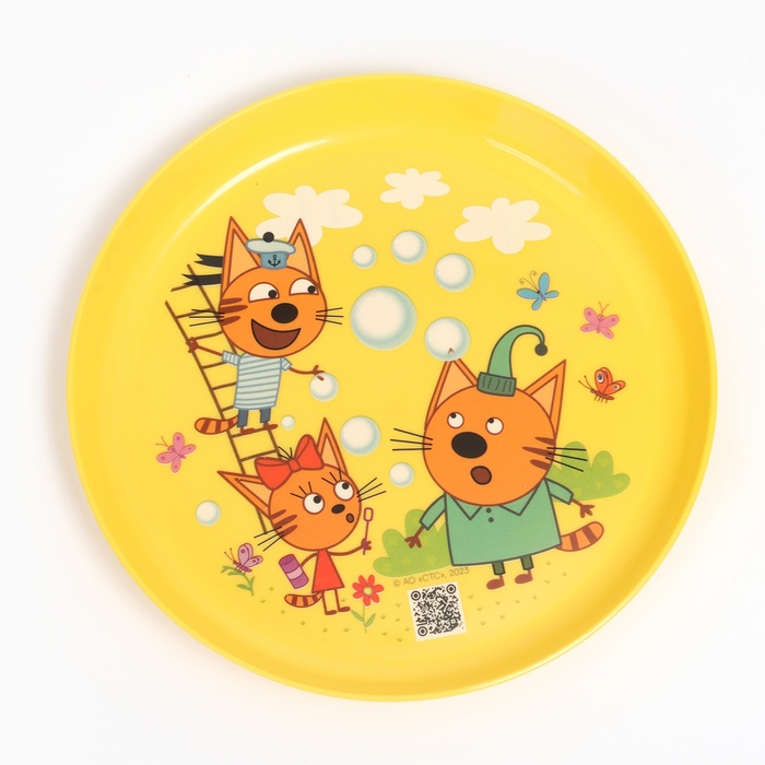 Набор детской посуды ТРИ КОТА &laquo;Обучайка&raquo;, (тарелка, миска, стакан, ложка)