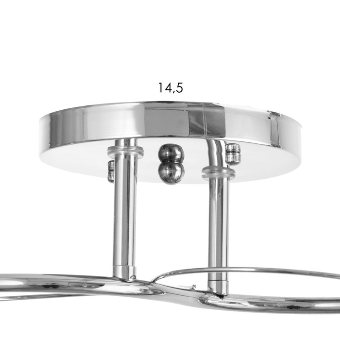 Люстра "Поли" 2х60Вт Е27 Хром 56х15х24см