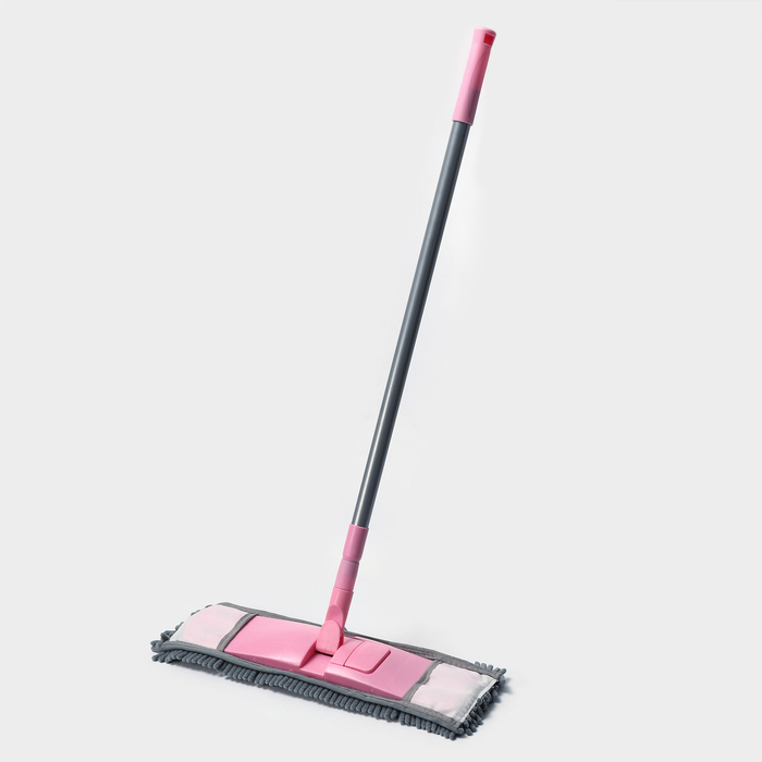 Швабра для мытья пола плоская с телескопической ручкой Raccoon &laquo;Букля&raquo;, 41&times;12&times;90(120) см, микрофибра