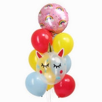 Набор шаров &laquo;Радужный единорог&raquo;, латекс, фольга, 10 шт.