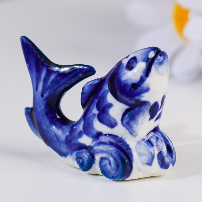 Сувенир "Рыба Горбуша", гжель