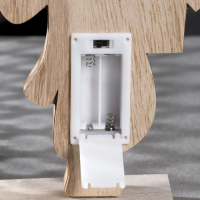 Светодиодная фигура &laquo;Снеговик&raquo; 11 &times; 21 &times; 5 см, дерево, батарейки ААх2 (не в комплекте), свечение тёплое белое