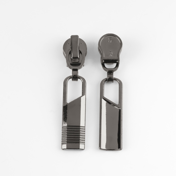 Бегунок автоматический для молнии &laquo;Спираль&raquo;, №5, 10 шт, цвет чёрный никель