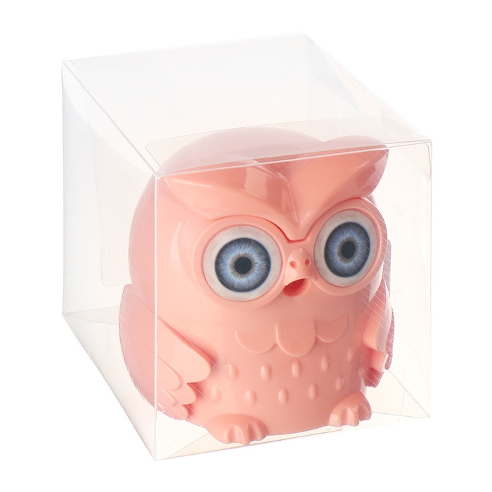 Точилка механическая с контейнером Сова Персиковая Точилка механическая с контейнером Сова Персиковая
