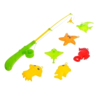 Рыбалка «Ловись рыбка»: удочка, 6 рыбок, МИКС Рыбалка «Ловись рыбка»: удочка, 6 рыбок, МИКС