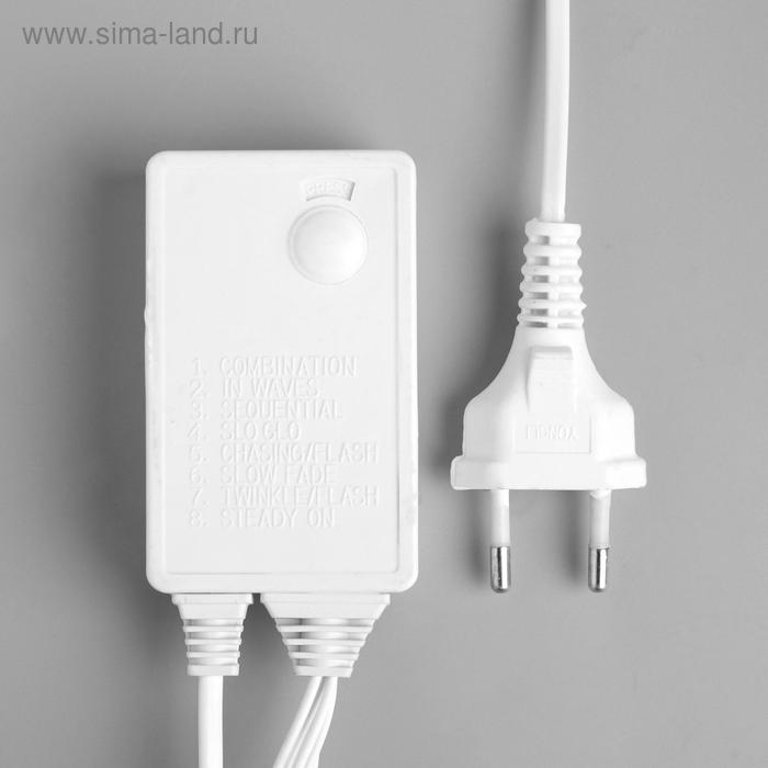 Гирлянда &laquo;Водопад&raquo; 2 &times; 1.5 м, IP44, прозрачная нить, 400 LED, свечение мульти, 8 комбинаций режимов, 220 В