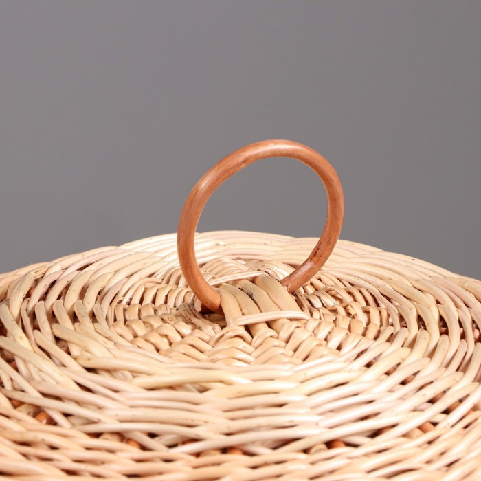 Хлебница круглая с крышкой, D=32 см