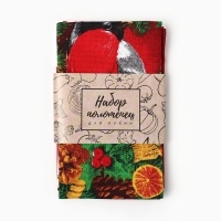 Набор кухонных полотенец Доляна &laquo;Зимние радости&raquo; 35х60см-2шт, 100% хлопок