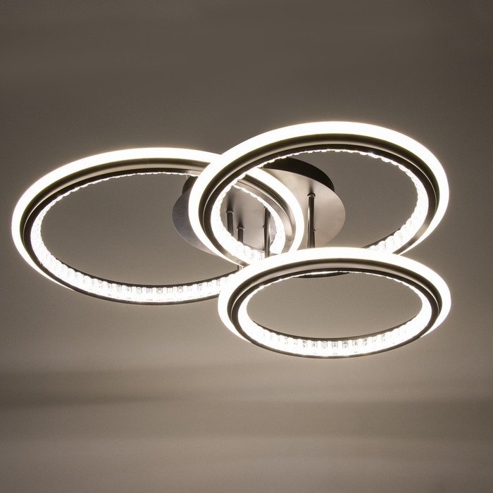 Люстра с ПДУ Люстра с ПДУ "Ленди" 3хLED 3000-6000К 272Вт черный 74х71х18 см BayerLux