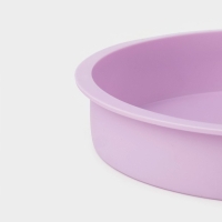Форма для выпечки Доляна &laquo;Круг&raquo;, силикон, 22&times;3 см, внутренний d=20 см, цвет сиреневый