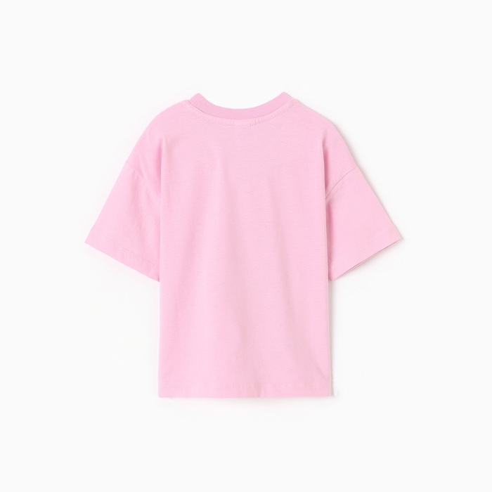 Футболка для девочки, цвет нежно-розовый, рост 104 см
