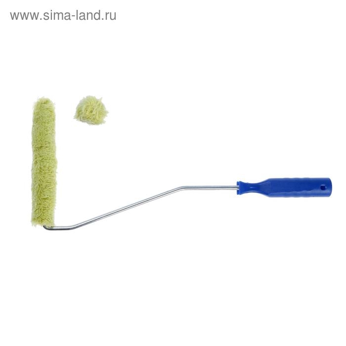 Мини-валик ТУНДРА, полиакрил, 150 мм, рукоятка d=6 мм, D=15 мм, ворс 12 мм, зеленый Мини-валик ТУНДРА, полиакрил, 150 мм, рукоятка d=6 мм, D=15 мм, ворс 12 мм, зеленый