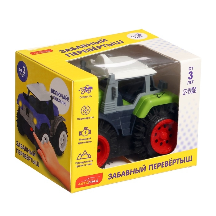 Трактор-перёвертыш &laquo;Хозяин фермы&raquo;, работает от батареек, цвет зелёный